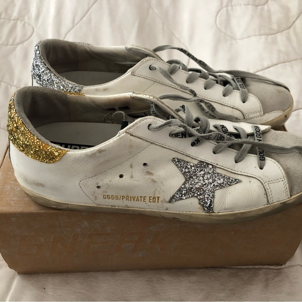 Golden Goose Superstar Low Sneaker Gold & Silver Glitter - Picture 4 of 14